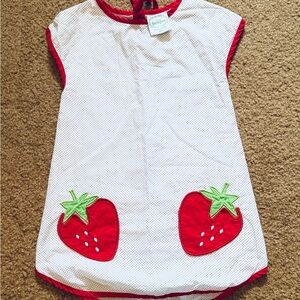 Grace & James Dress with Red Strawberry Pockets